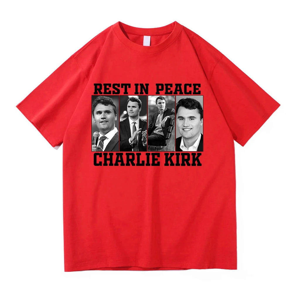 Charlie Kirk T-Shirt A True Patriot (Red Only)